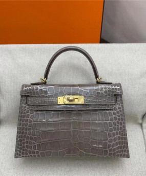 HERMES 에르메스 미니 켈리백 19CM 오리지날 악어가죽사용 (100%수작업) H607781